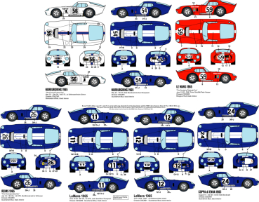 Preview: Cobra Daytona Nr.11,12,24,26, 54,56,59 1965