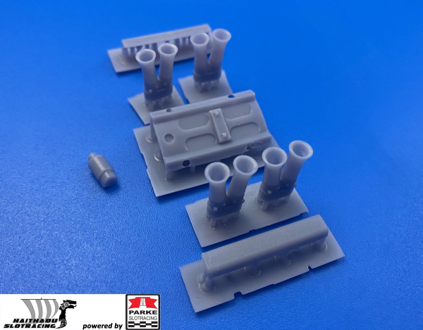 Motorattrappe mit langen Ansaugrohren für McLaren M6b